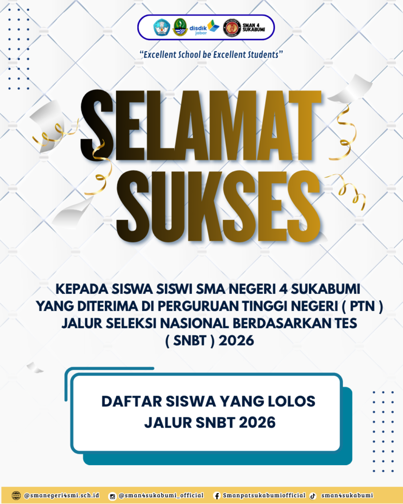 SNBT 2026 SMA Negeri 4 Sukabumi