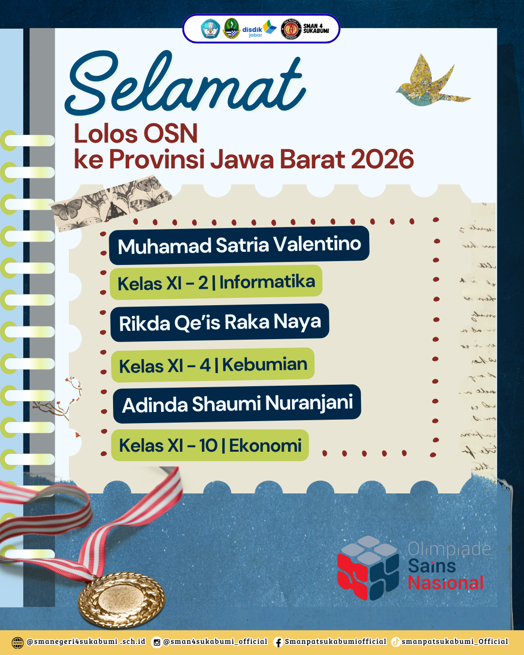 SMAN 4 Sukabumi Lolos OSN-K 2026